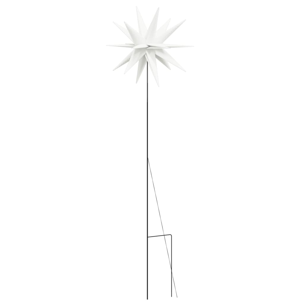 Herrnhuter Sterne 3 Stk. mit Erdspießen LEDs Faltbar Weiß 35 cm
