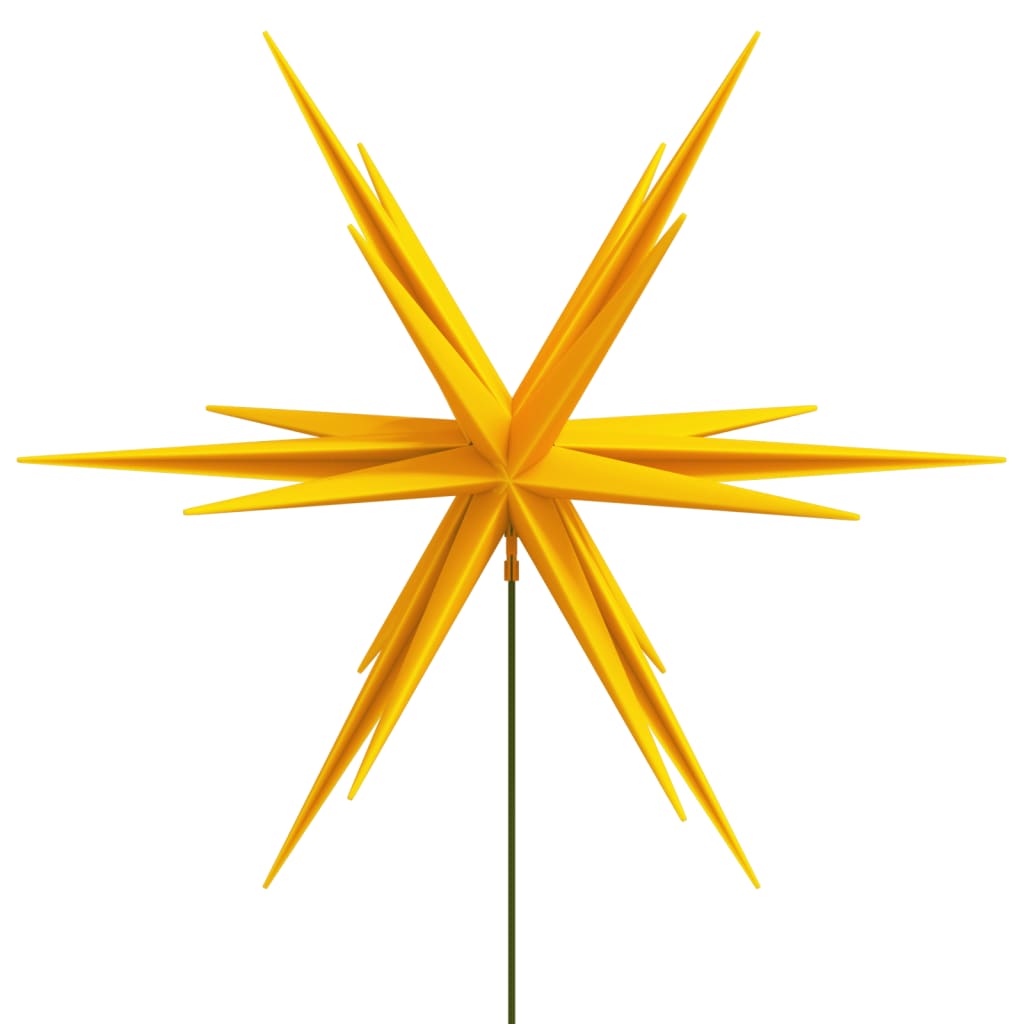 Herrnhuter Sterne 3 Stk. mit Erdspießen LEDs Faltbar Gelb 35 cm
