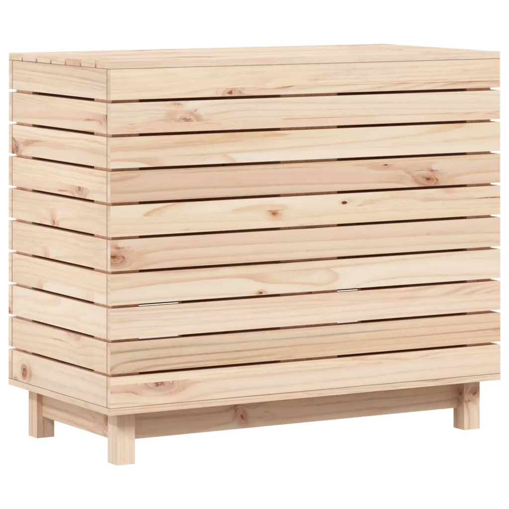 Laundry chest 88.5x44x76 cm solid pine wood