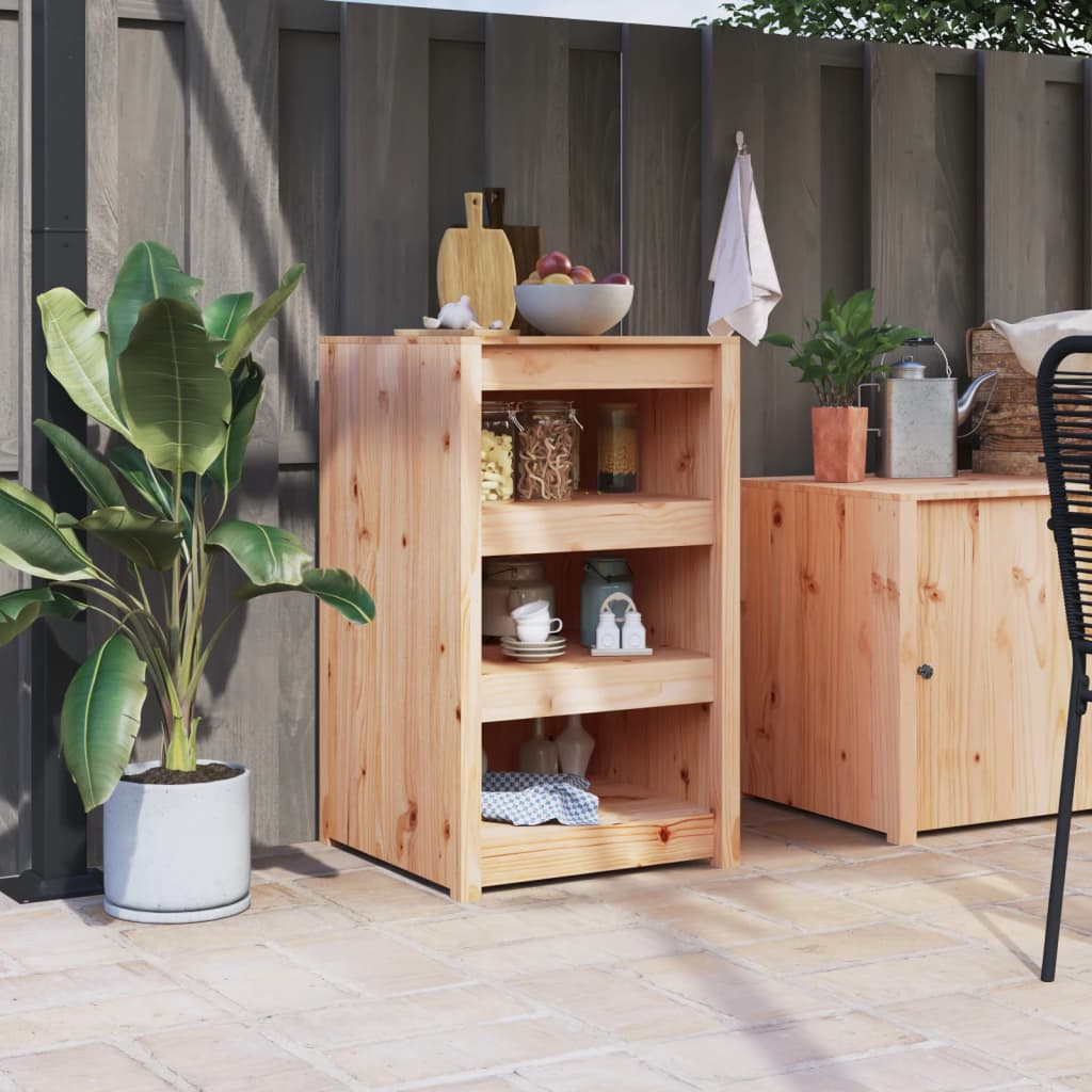 Outdoor kitchen cabinet 55x55x92 cm solid pine wood