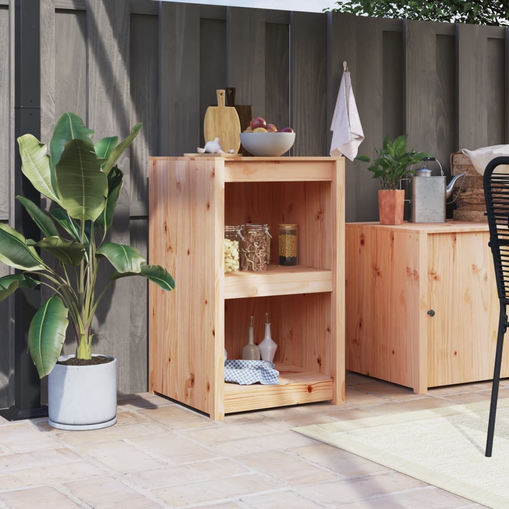 Outdoor kitchen cabinet 55x55x92 cm solid pine wood