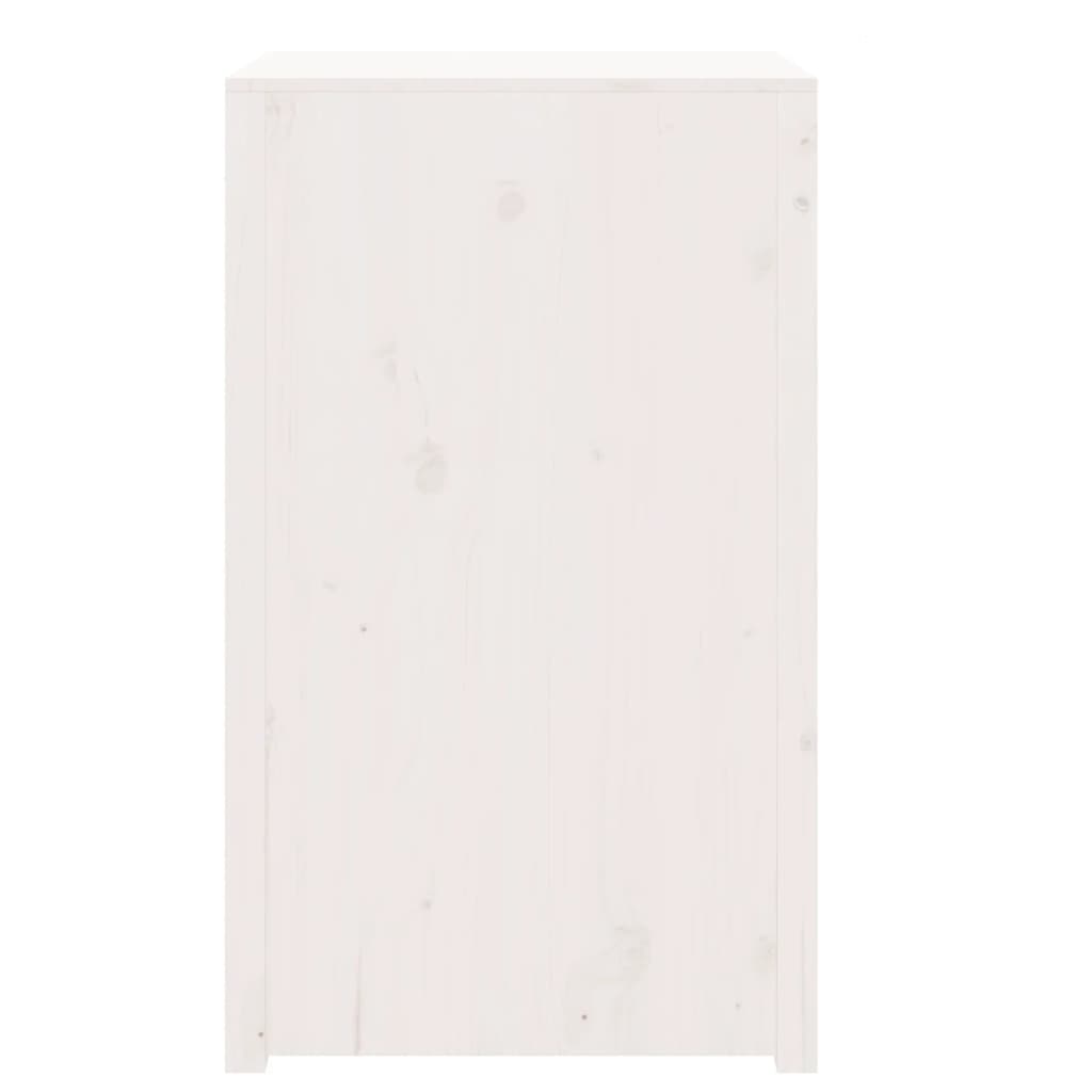 Outdoor-Küchenschrank Weiß 55x55x92 cm Massivholz Kiefer