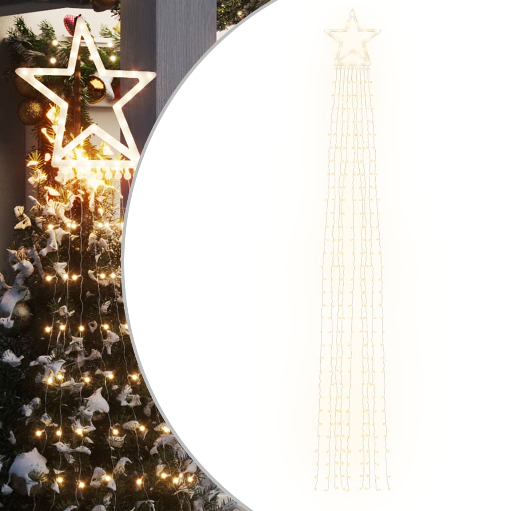 Christmas tree lighting 320 LEDs warm white 375 cm