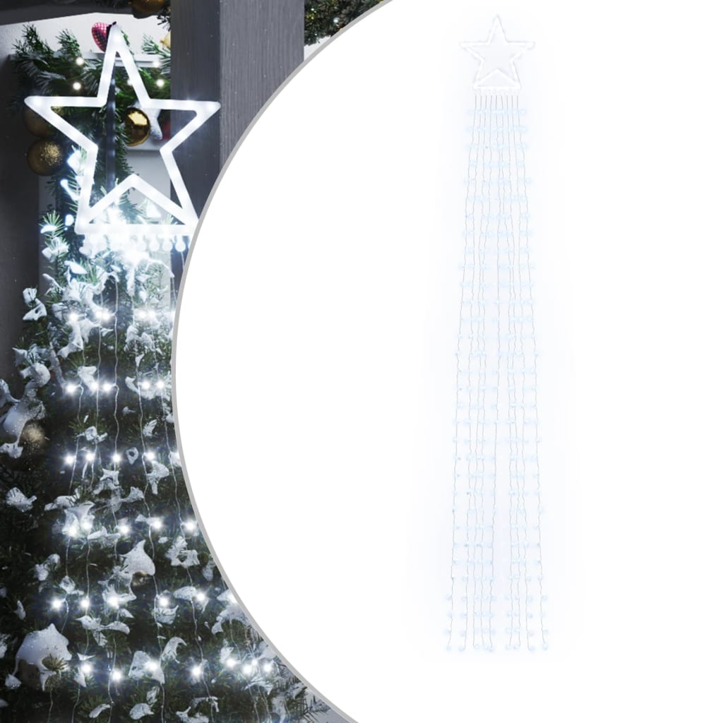 Christmas tree lighting 320 LEDs cool white 375 cm