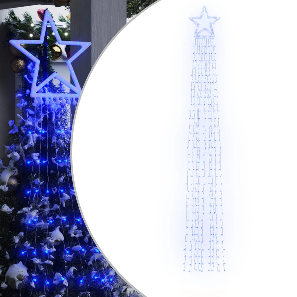 Weihnachtsbaum-Beleuchtung 320 LEDs Blau 375 cm