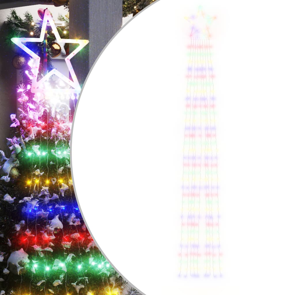 Christmas tree lighting 320 LEDs multicolor 375 cm