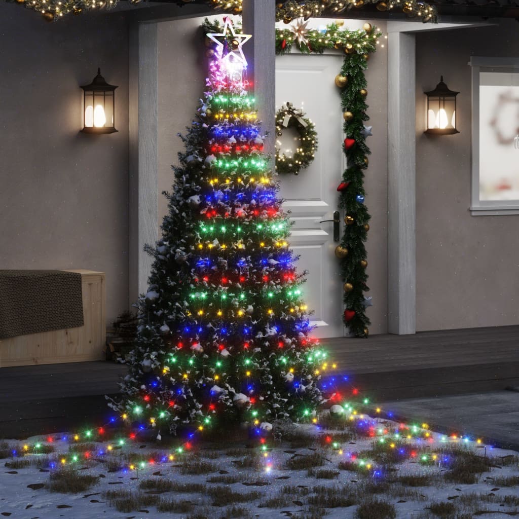 Christmas tree lighting 320 LEDs multicolor 375 cm