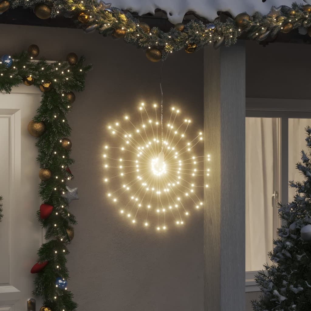 Weihnachtsbeleuchtung Feuerwerk 140 LEDs Warmweiß 17 cm