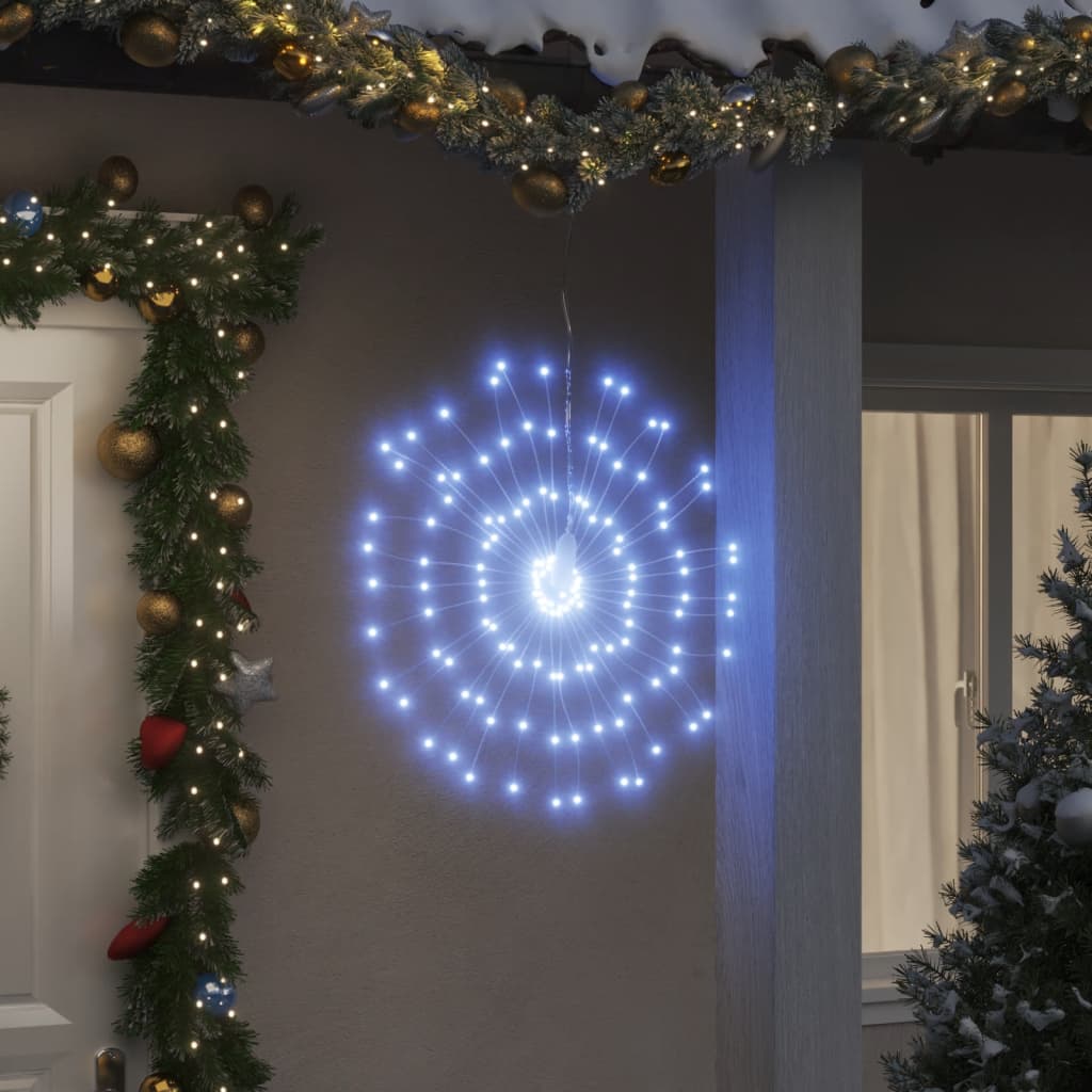 Weihnachtsbeleuchtung Feuerwerk 140 LEDs Kaltweiß 17 cm