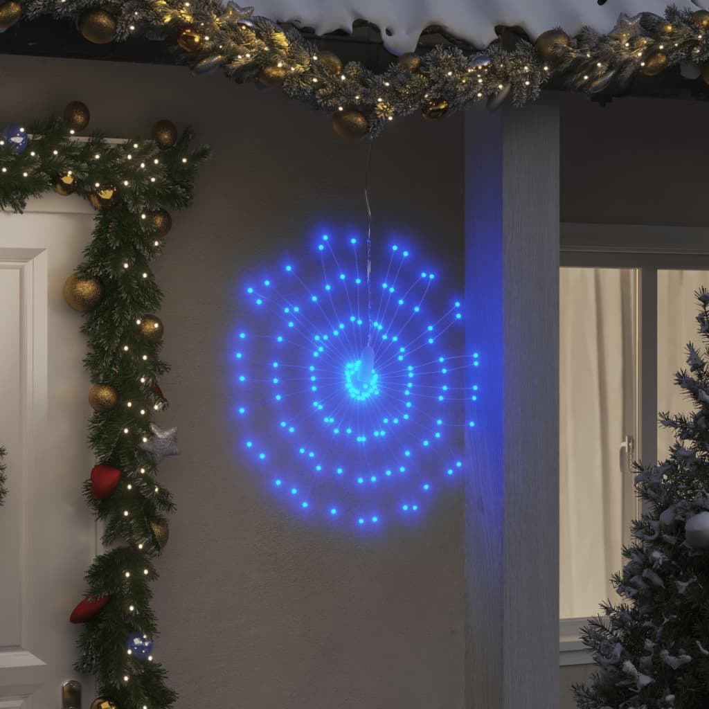 Weihnachtsbeleuchtungen Feuerwerk 4 Stk. 140 LEDs Blau 17cm