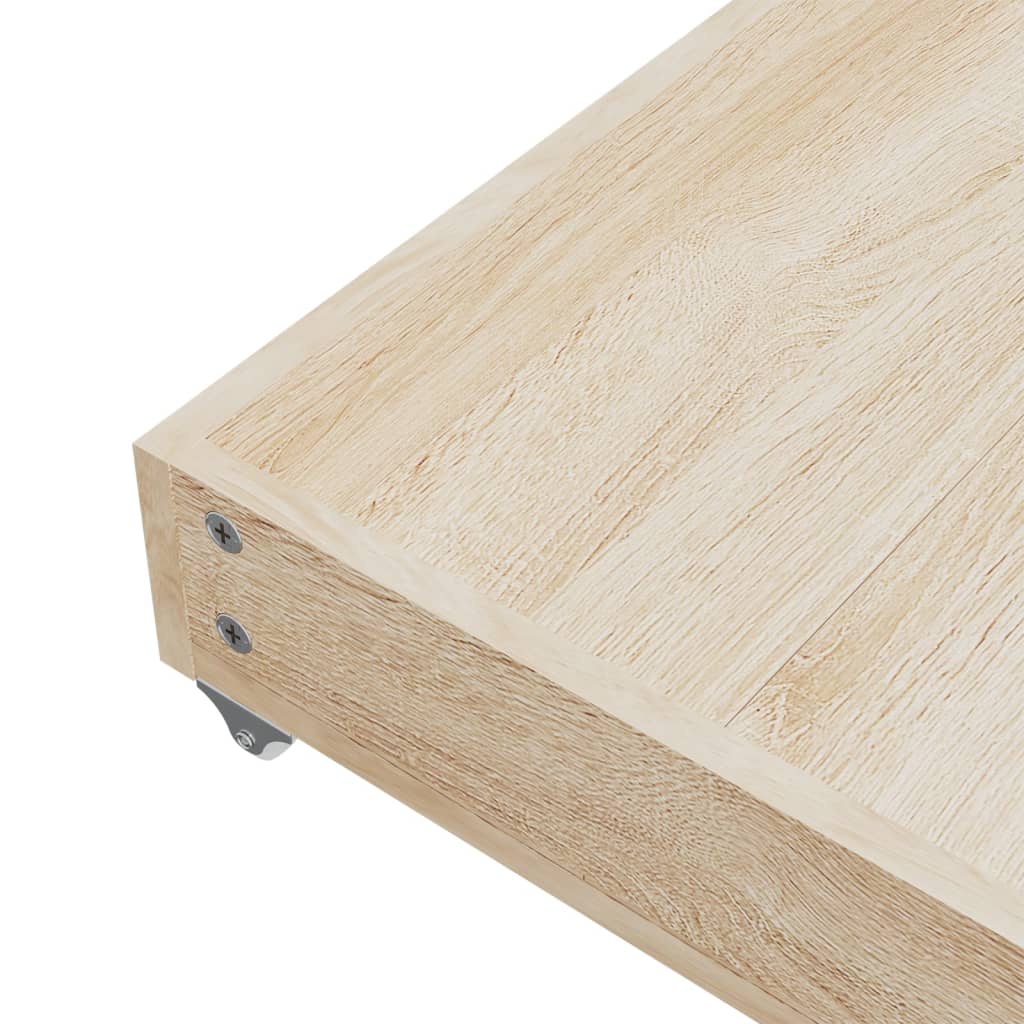 Bed drawers 2 pcs. Light gray wood material and velvet