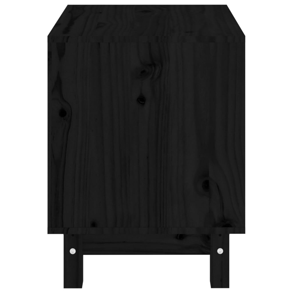 Dog kennel black 50x40x52 cm solid pine wood