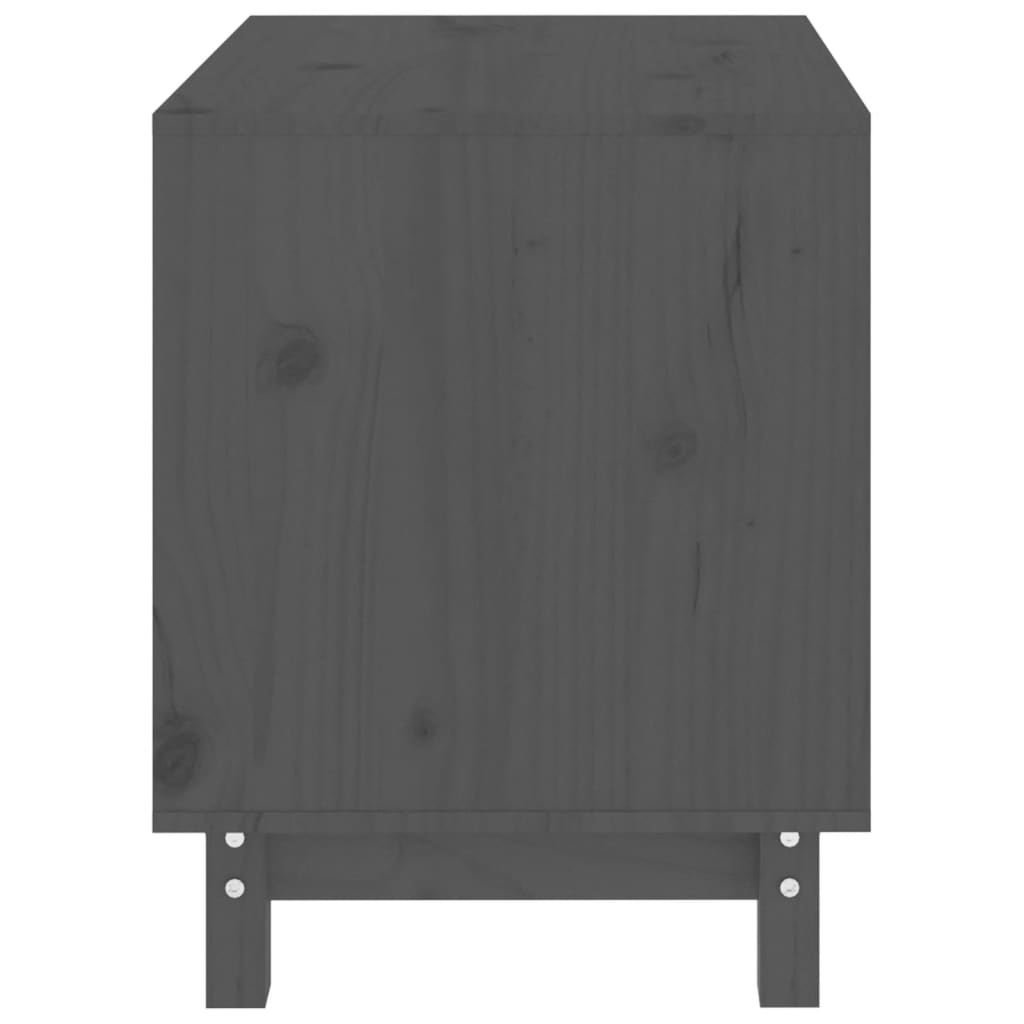 Dog kennel gray 60x45x57 cm solid pine wood