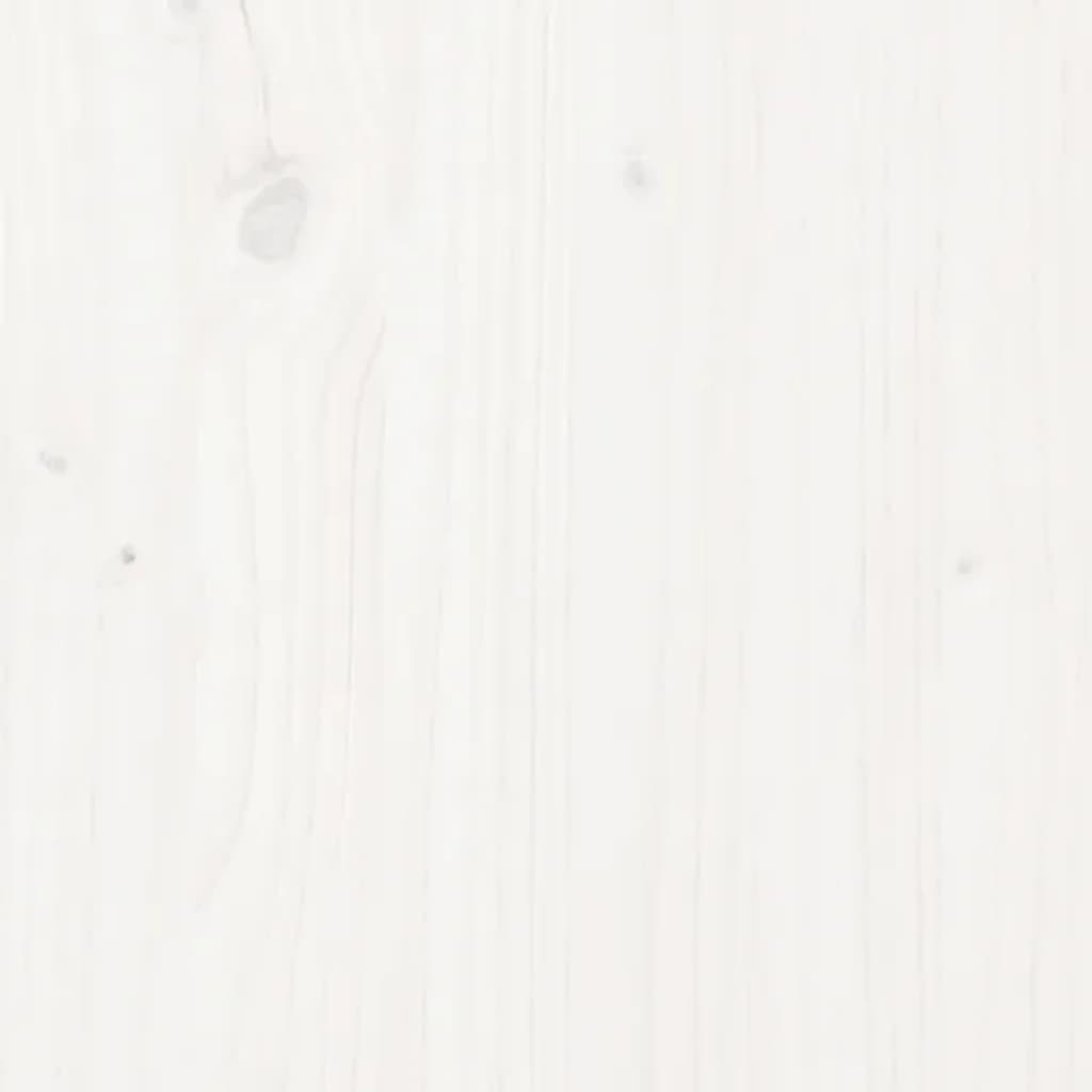 Hundehütte Weiß 70x50x62 cm Massivholz Kiefer