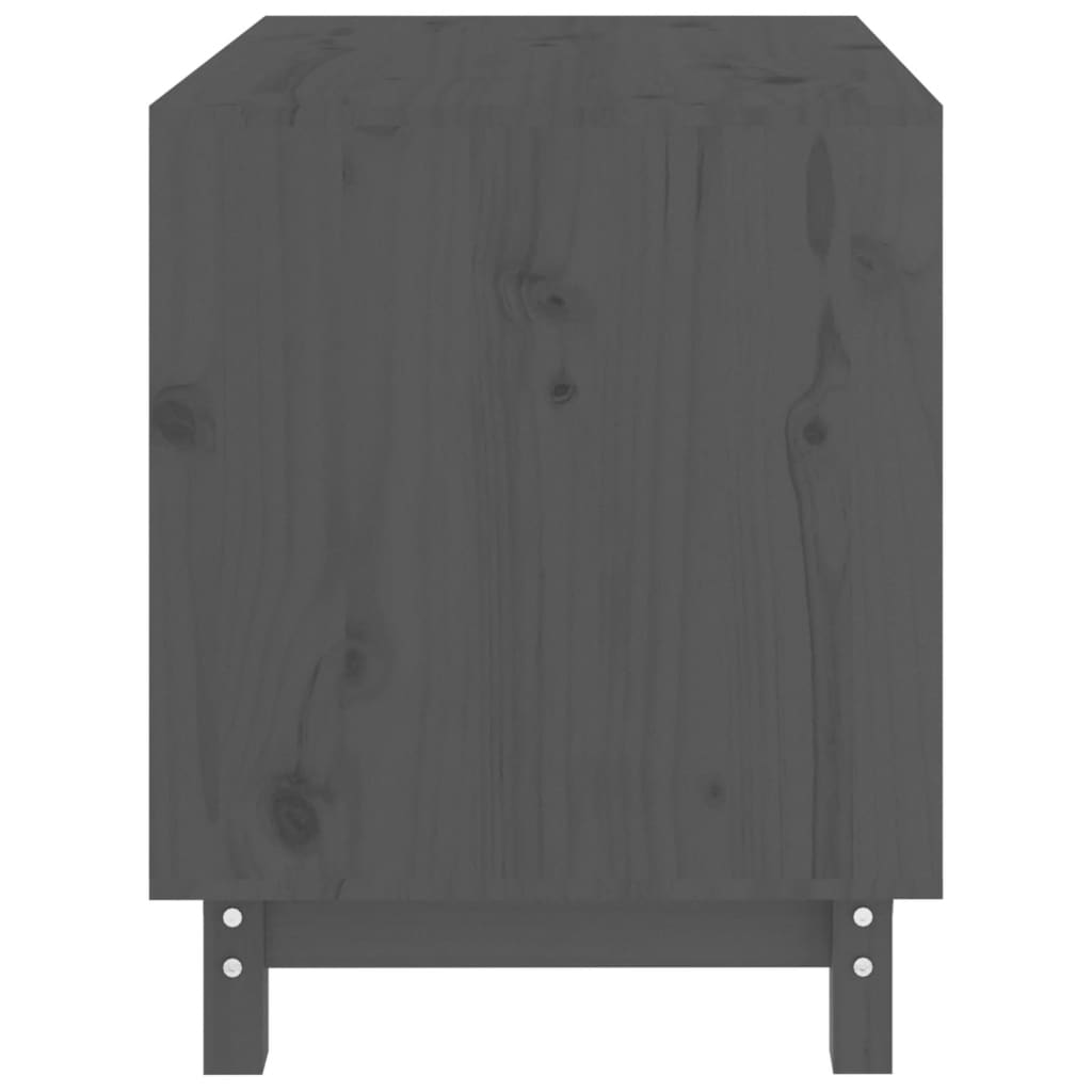 Dog kennel gray 70x50x62 cm solid pine wood