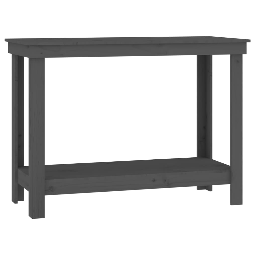 Workbench gray 110x50x80 cm solid pine wood