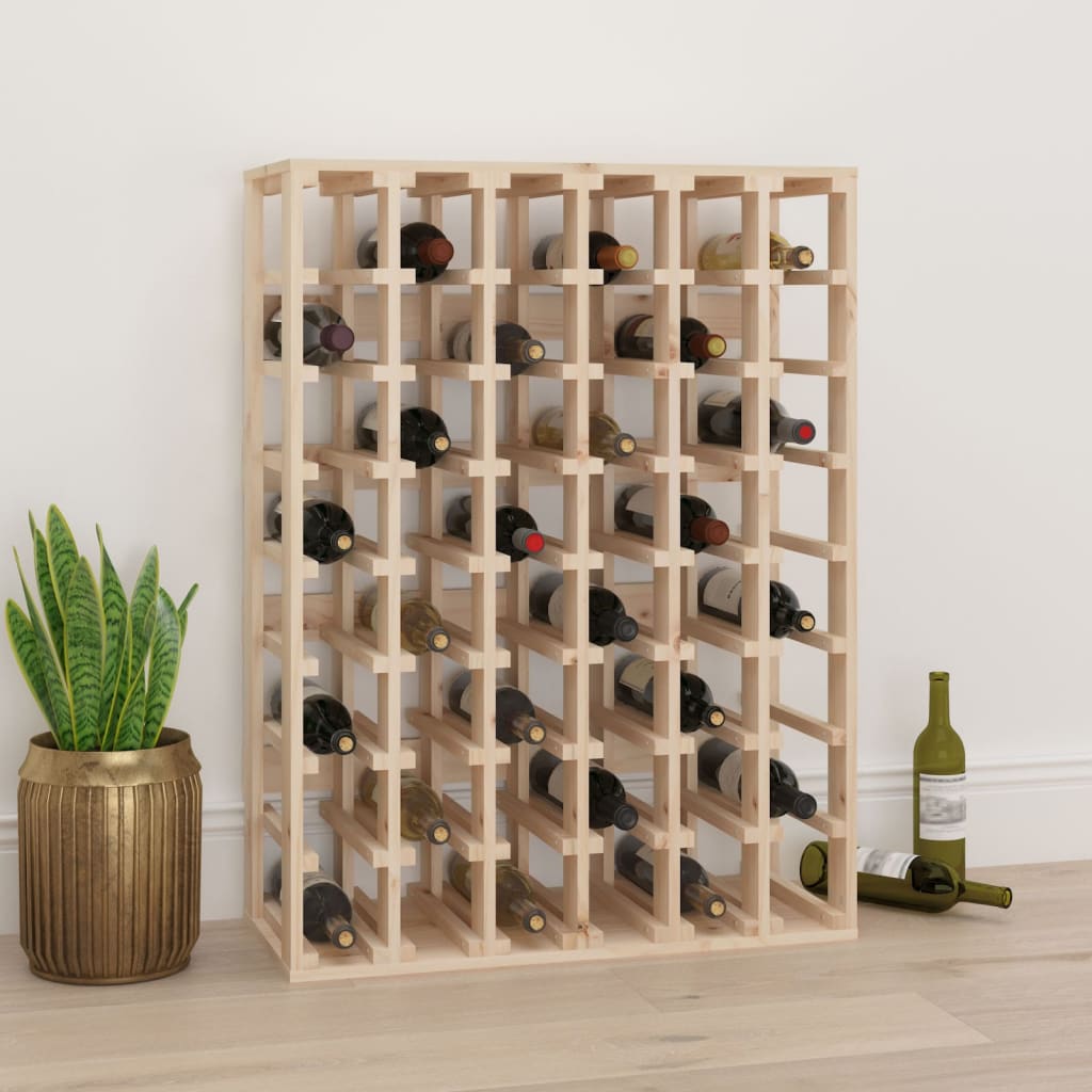Wine rack 70x33x94 cm solid pine wood