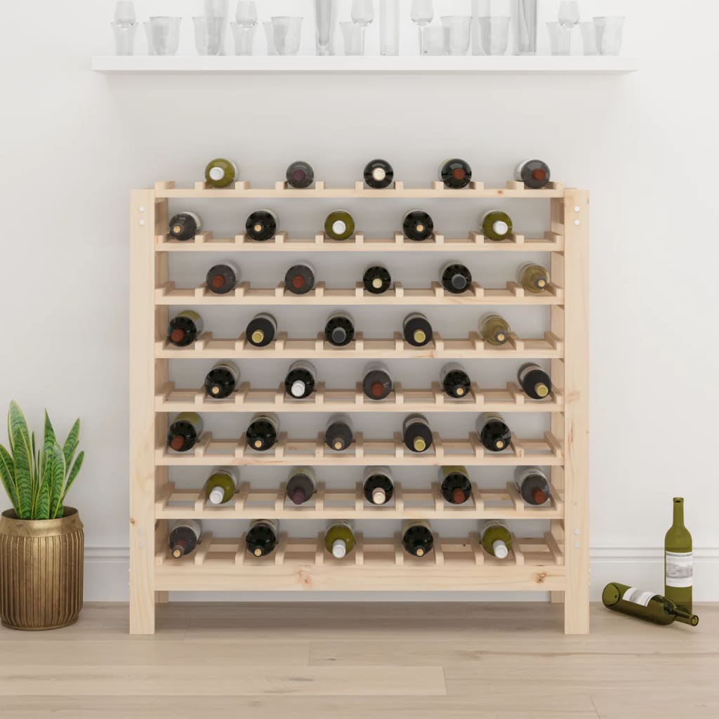 Wine rack 109.5x30x107.5 cm solid pine wood