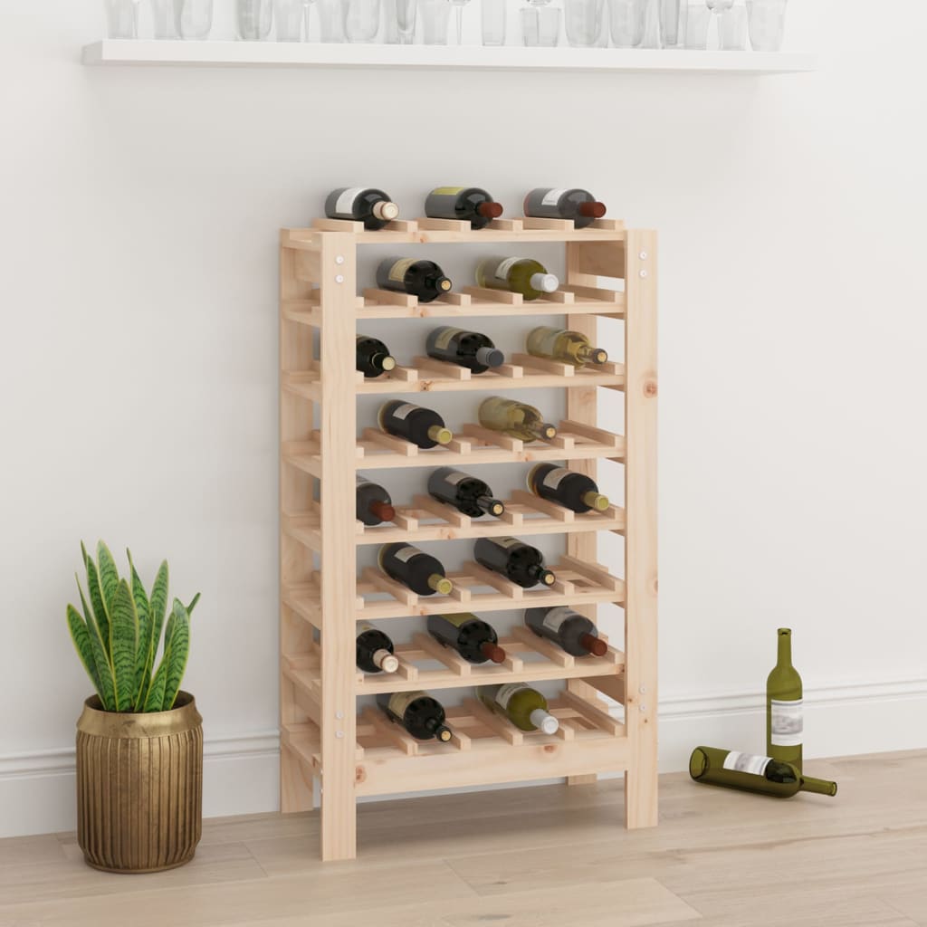 Wine rack 61.5x30x107.5 cm solid pine wood
