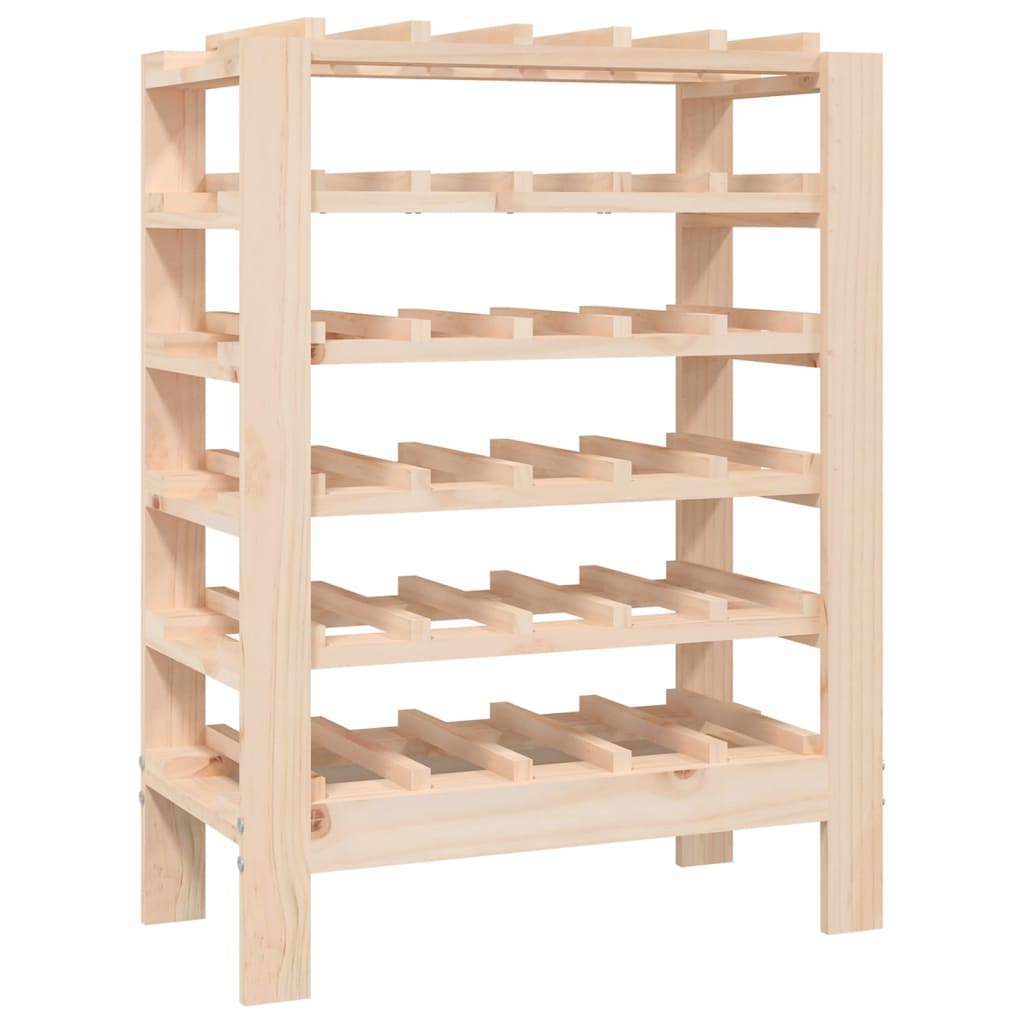 Wine rack 61.5x30x82 cm solid pine wood