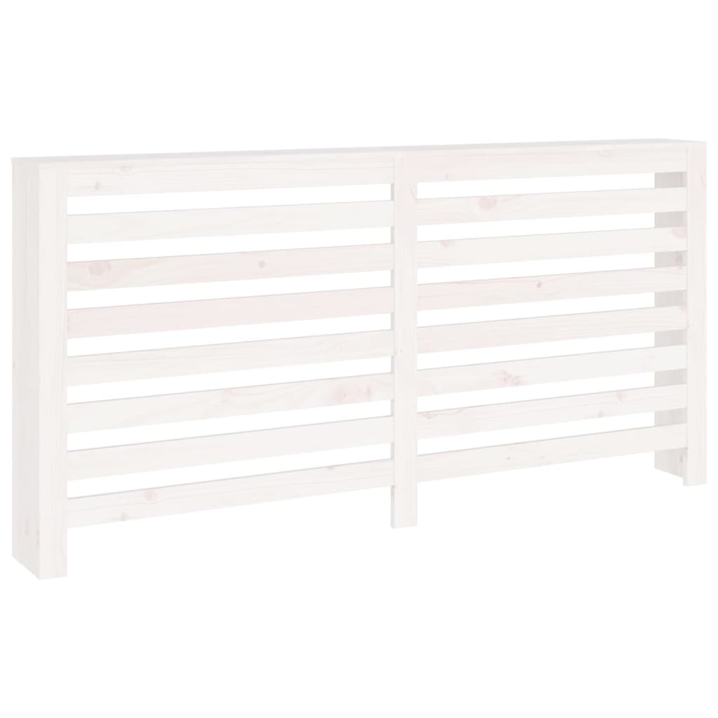 Radiator cover white 169x19x84 cm solid pine wood
