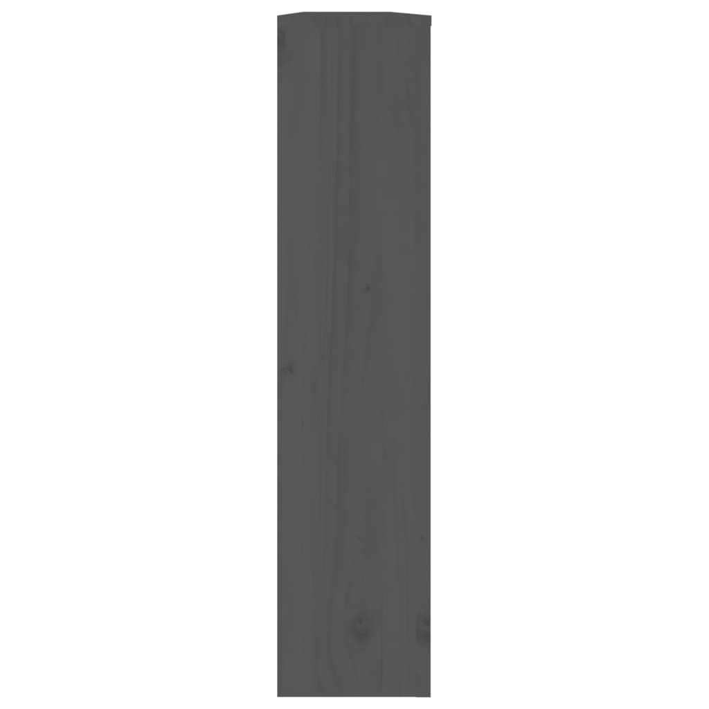Radiator cover gray 169x19x84 cm solid pine wood