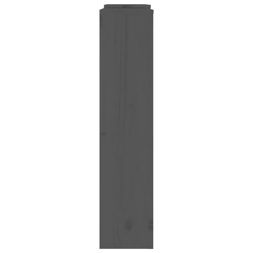 Heizkörperverkleidung Grau 210x21x85 cm Massivholz Kiefer