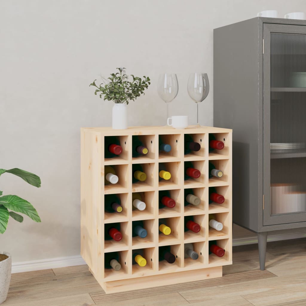 Wine rack 55.5x34x61 cm solid pine wood