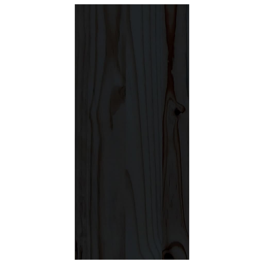 Wine rack black 56x25x56 cm solid pine wood