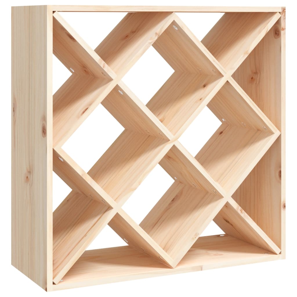 Wine rack 62x25x62 cm solid pine wood