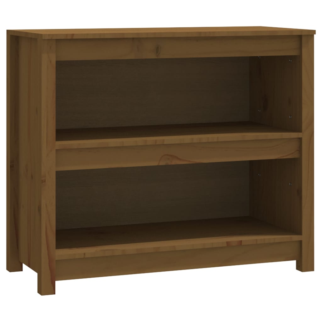 Bookcase honey brown 80x35x68 cm solid pine wood