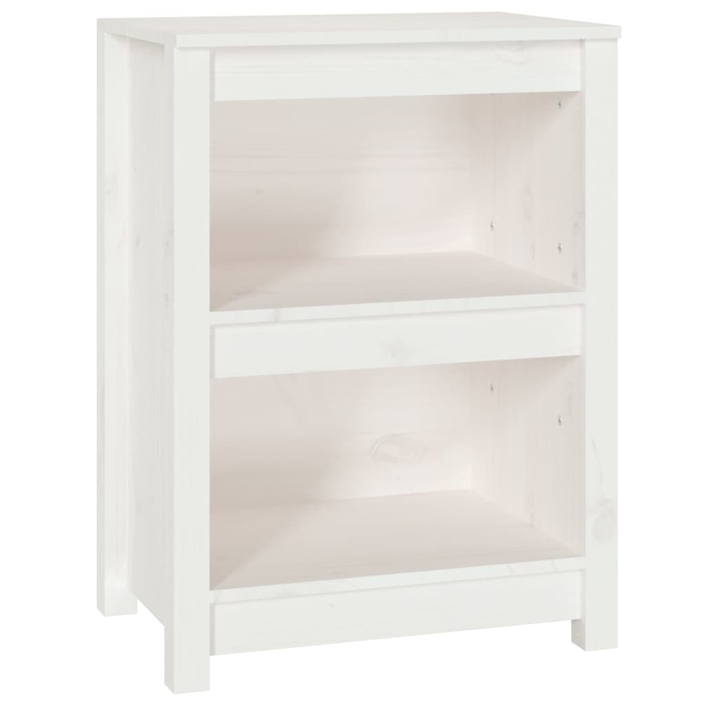 Bookcase white 50x35x68 cm solid pine wood