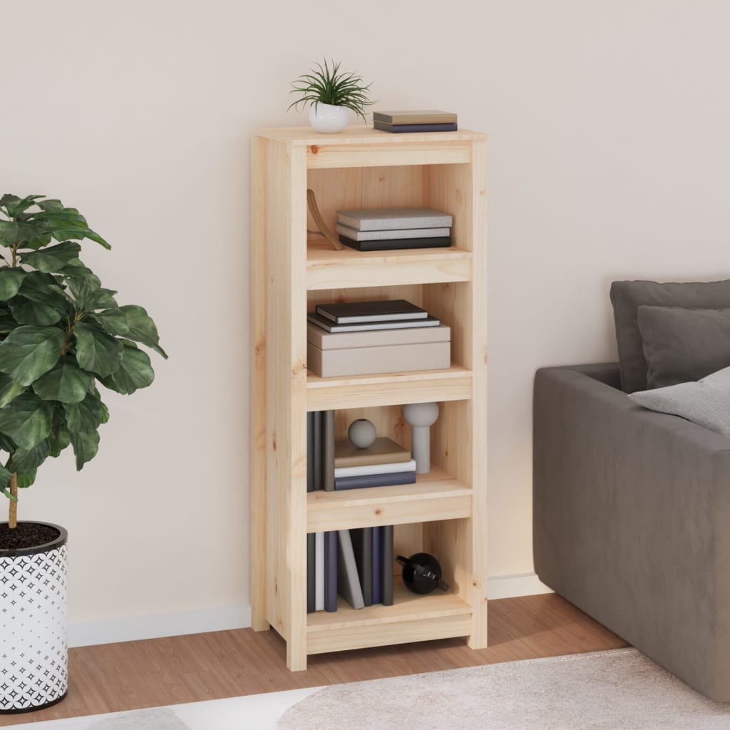Bookcase 50x35x125.5 cm solid pine wood