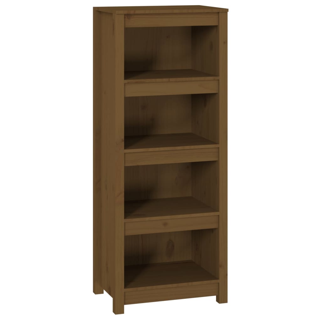 Bookcase honey brown 50x35x125.5 cm solid pine wood