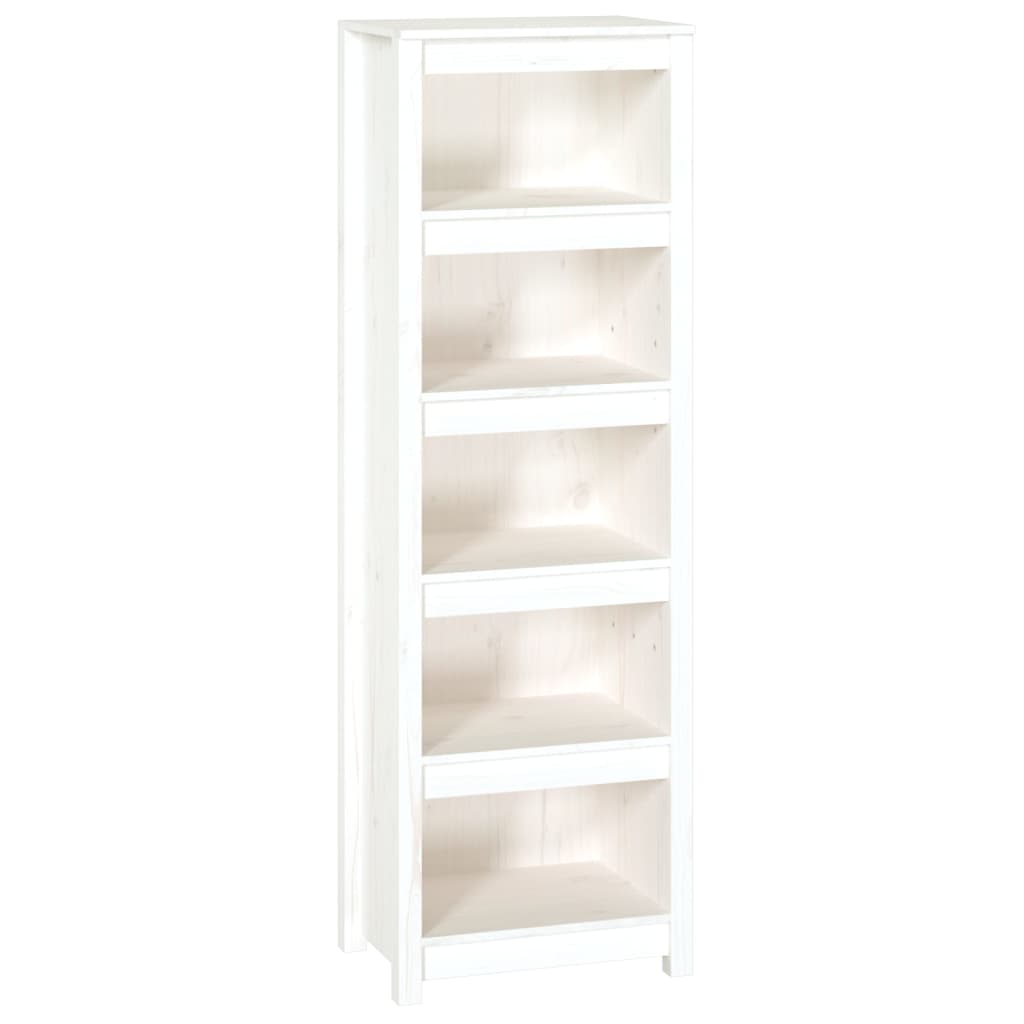 Bookcase white 50x35x154 cm solid pine wood