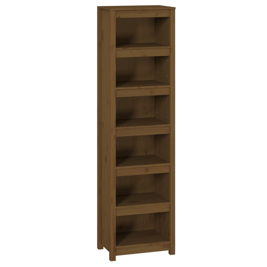 Bookcase honey brown 50x35x183 cm solid pine wood