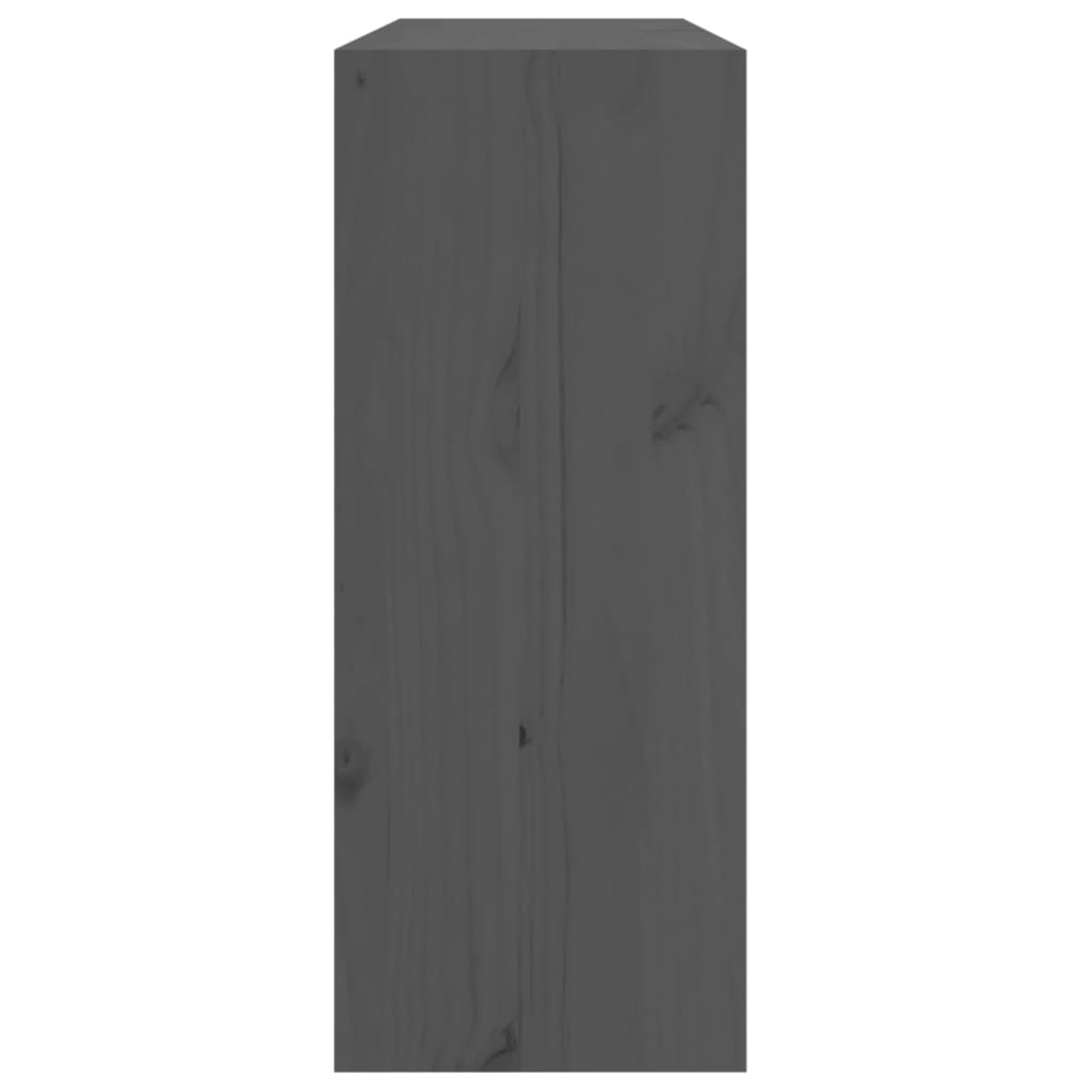 Wine rack gray 62x25x62 cm solid pine wood