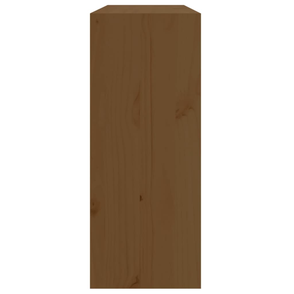 Wine rack honey brown 62x25x62 cm solid pine wood