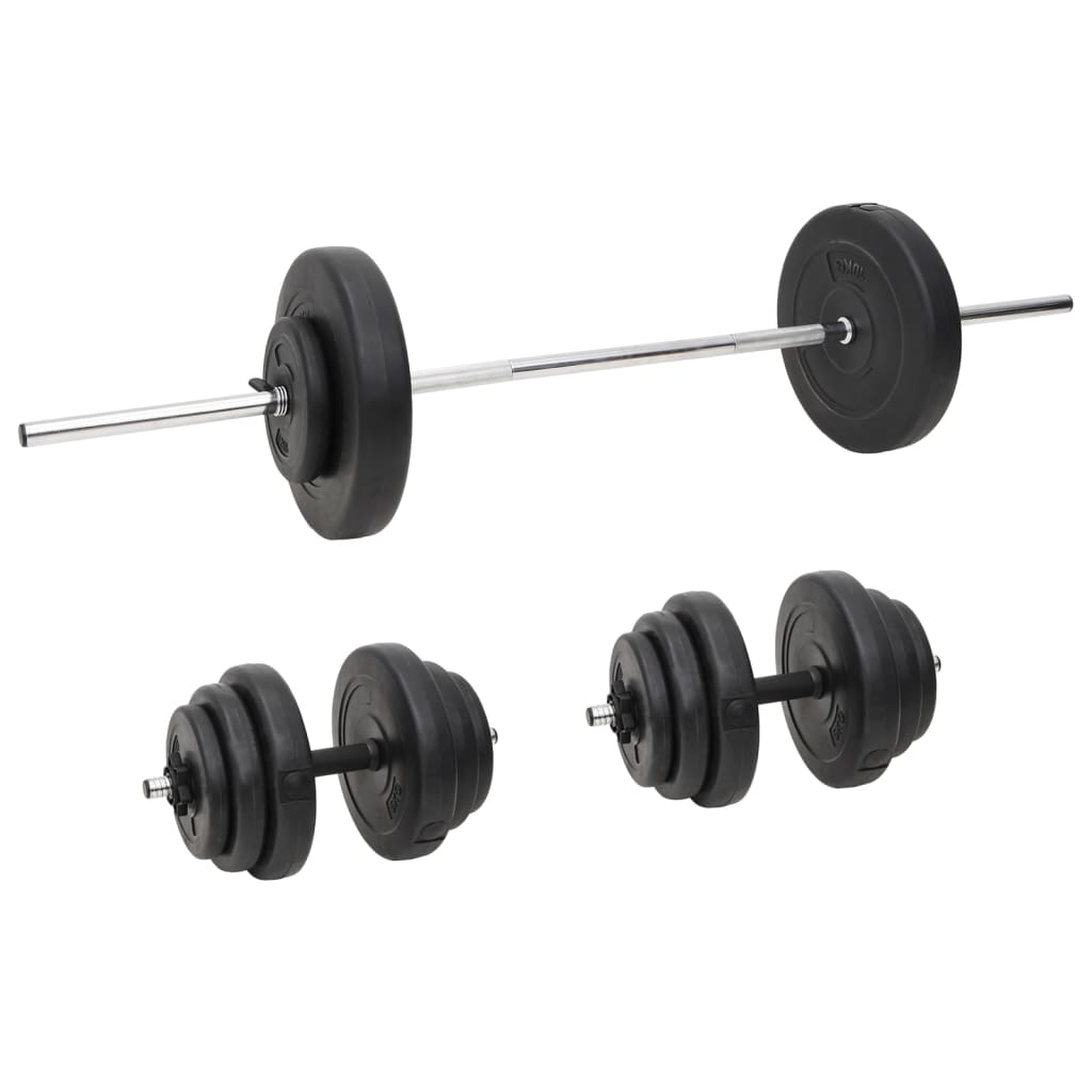 Barbell and dumbbell with weights 60 kg