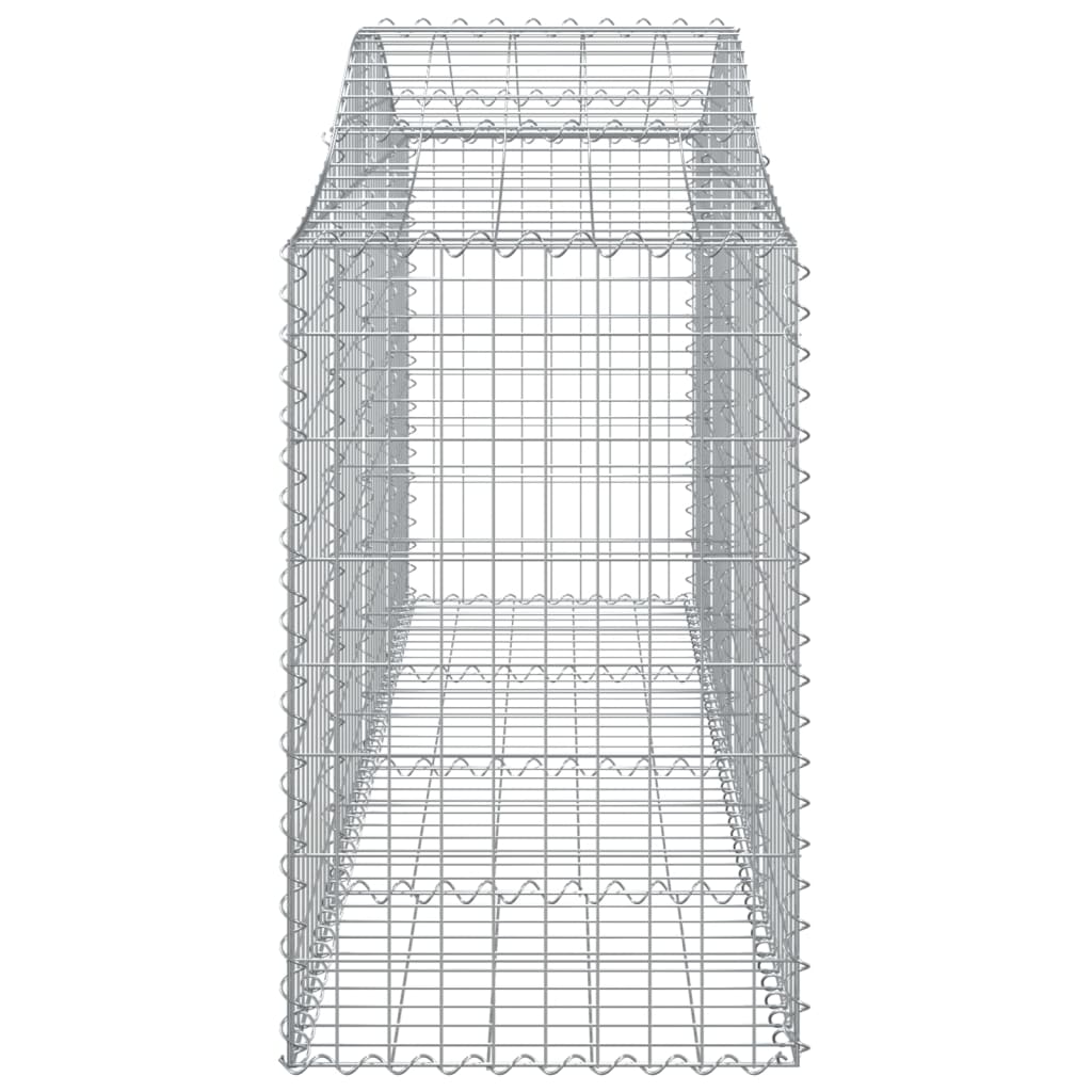 Gabions with high arch 2 pieces 200x50x80/100 cm Galvanized iron