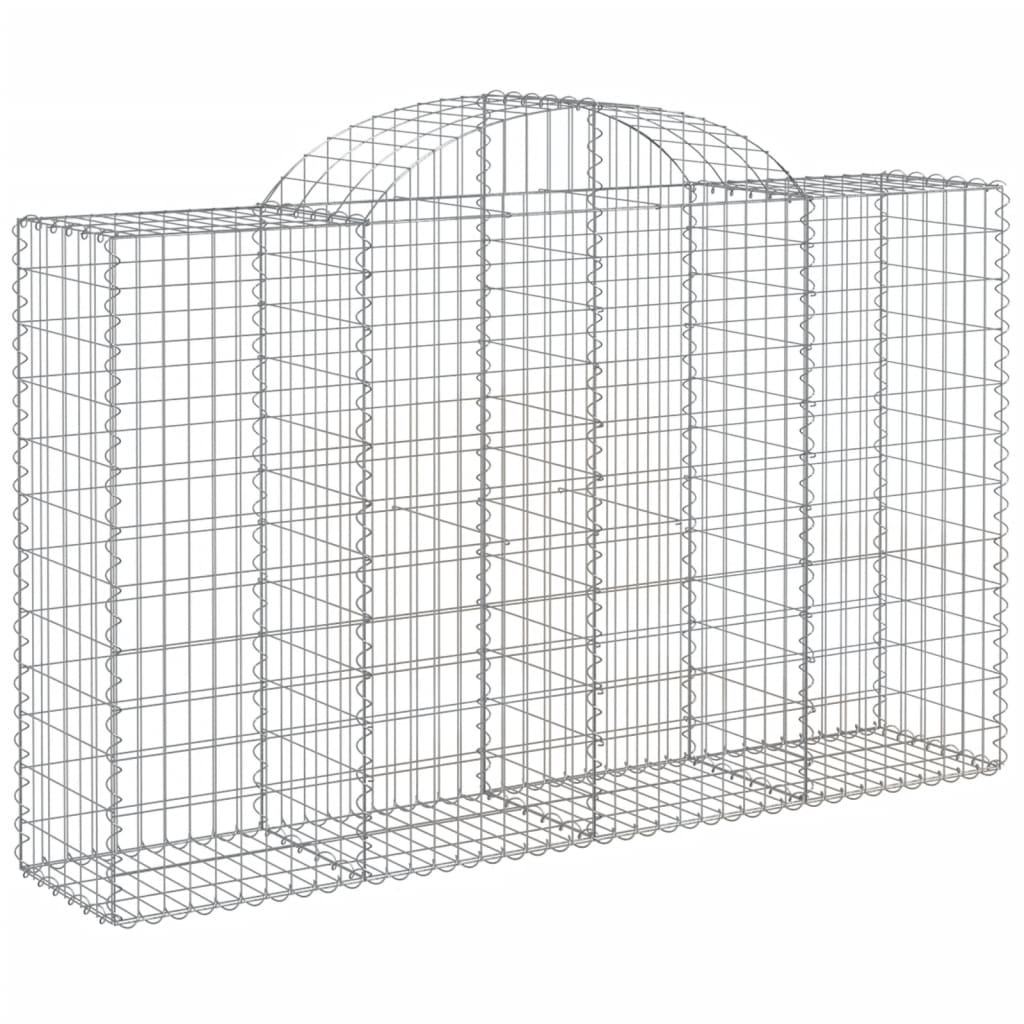 Gabions with high arch 13 pieces. 200x50x120/140cm Galvanized iron