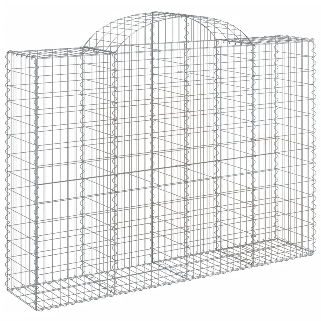 Gabions with high arch 14 pieces. 200x50x140/160cm Galvanized iron