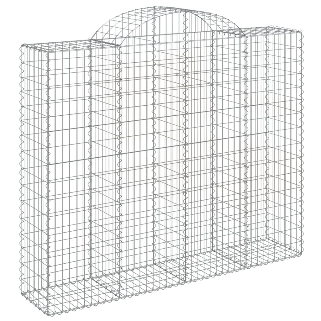 Gabions with high arch 15 pieces. 200x50x160/180cm Galvanized iron