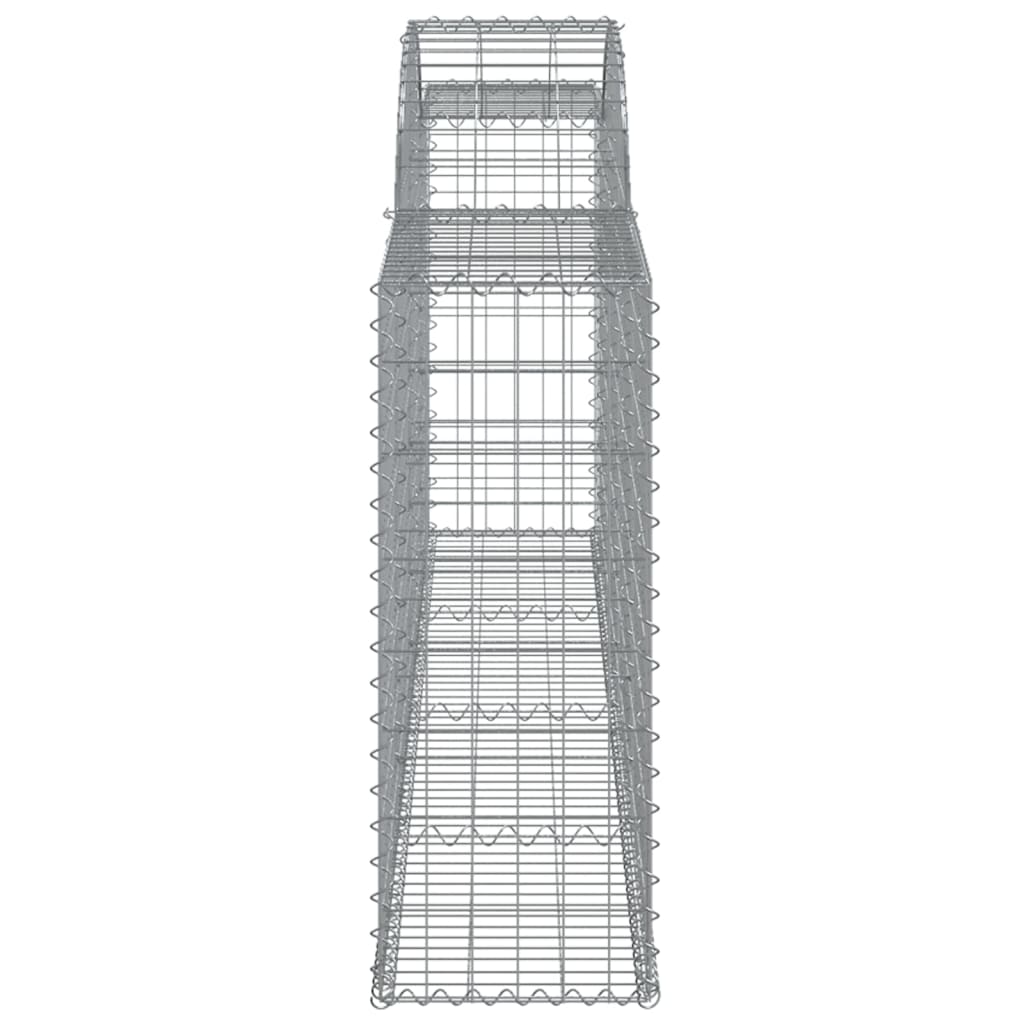 Gabionen mit Hochbogen 20 Stk. 300x30x80/100cm Verzinktes Eisen