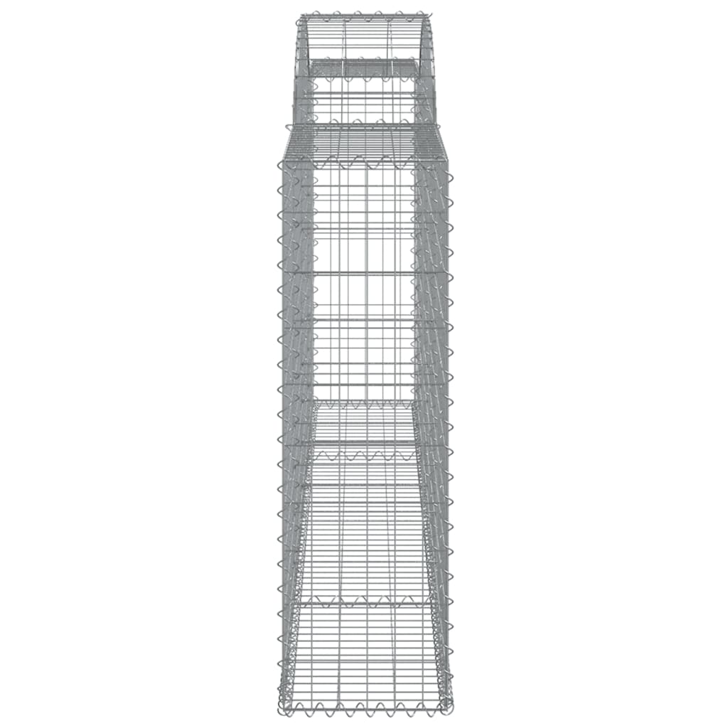 Gabionen mit Hochbogen 25 Stk 300x30x100/120cm Verzinktes Eisen