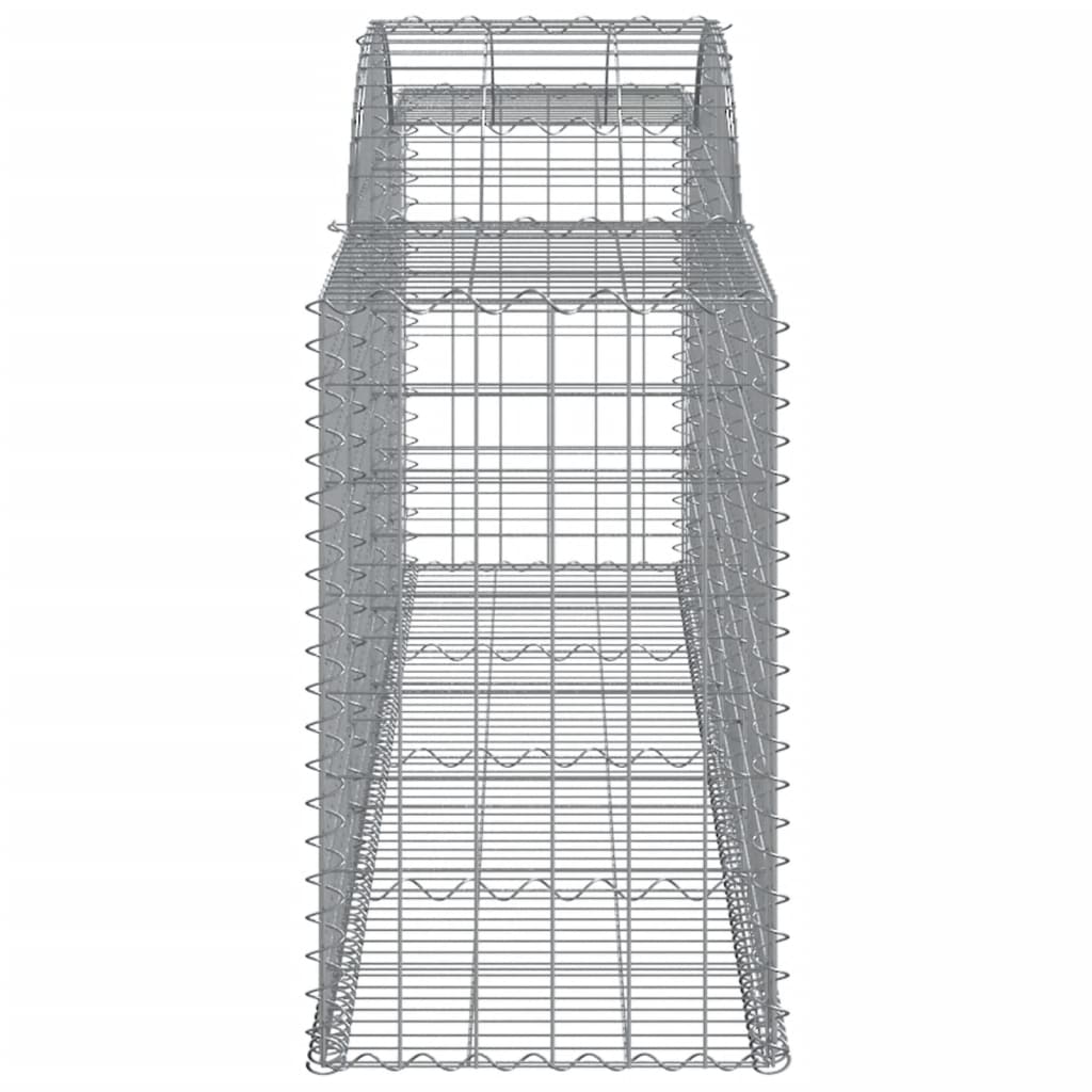 Gabionen mit Hochbogen 17 Stk. 300x50x80/100cm Verzinktes Eisen