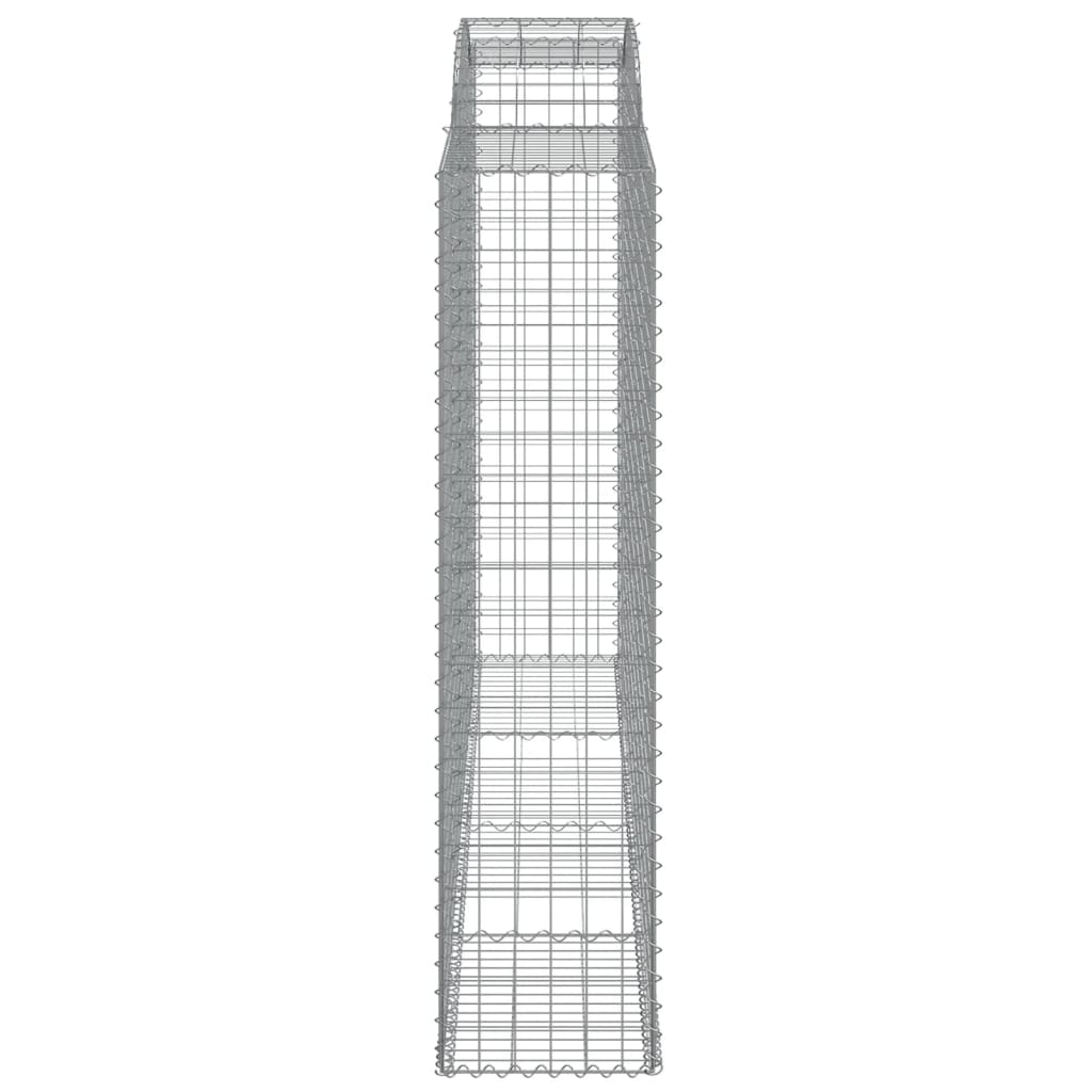 Gabionen mit Hochbogen 2 Stk. 300x50x200/220cm Verzinktes Eisen