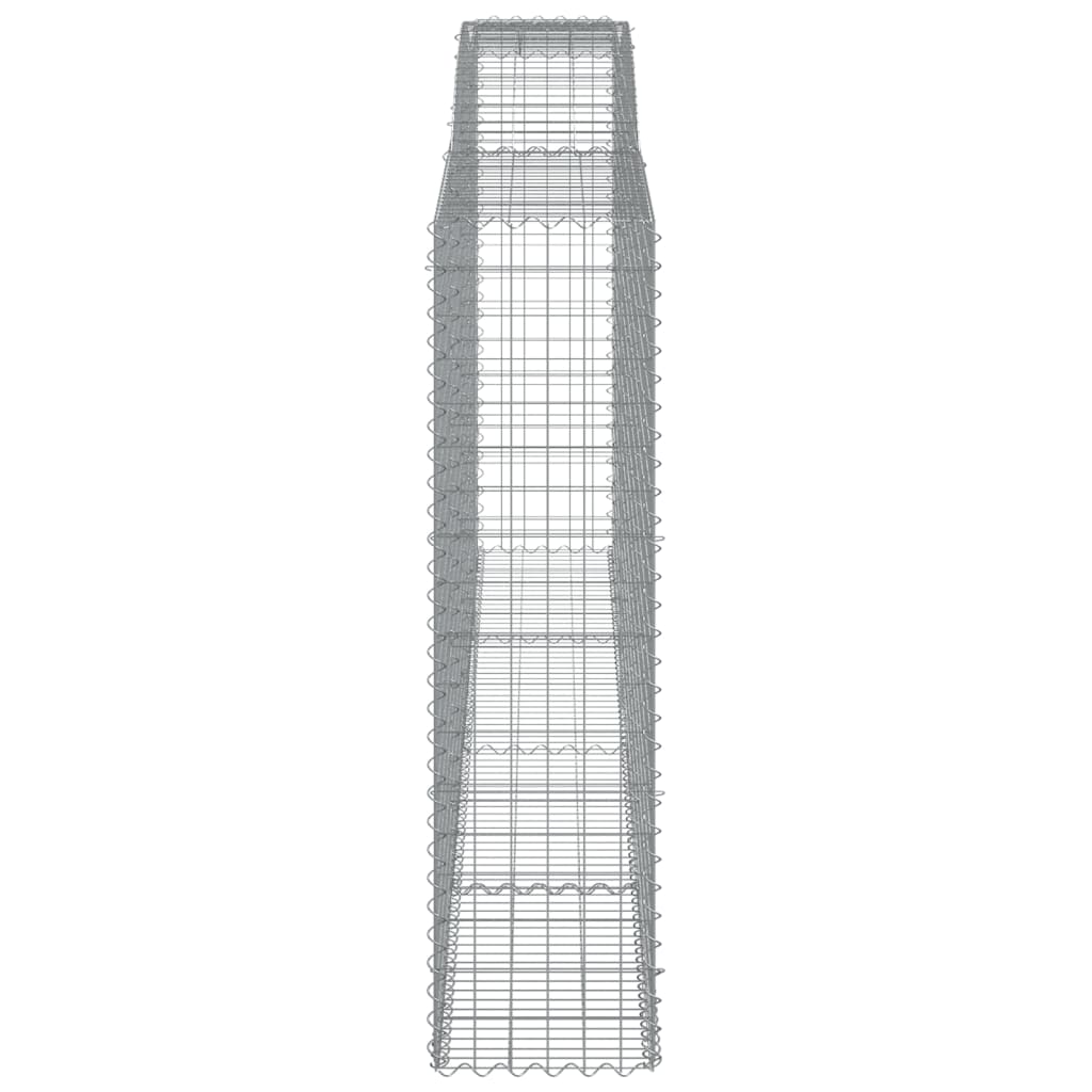 Gabionen mit Hochbogen 2 Stk. 400x50x180/200cm Verzinktes Eisen