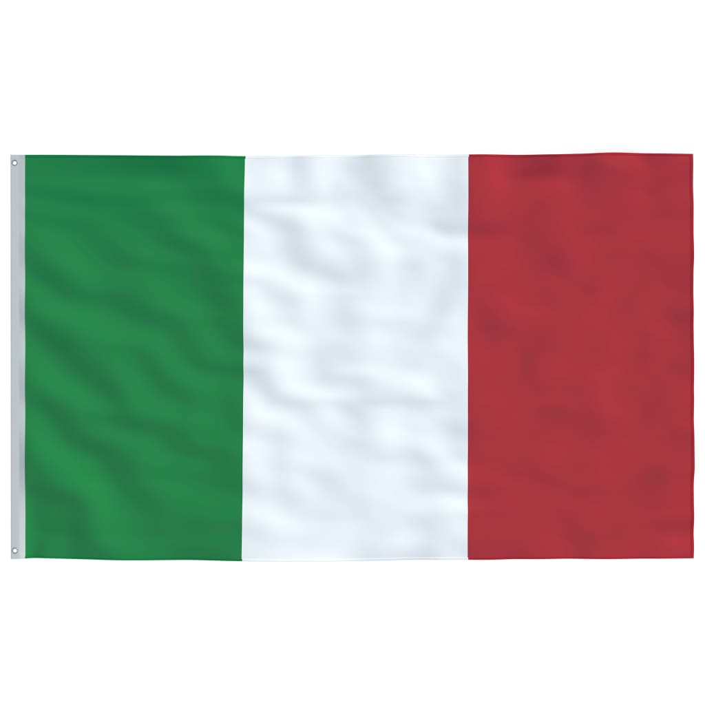 Flag of Italy with 6.23 m aluminum pole