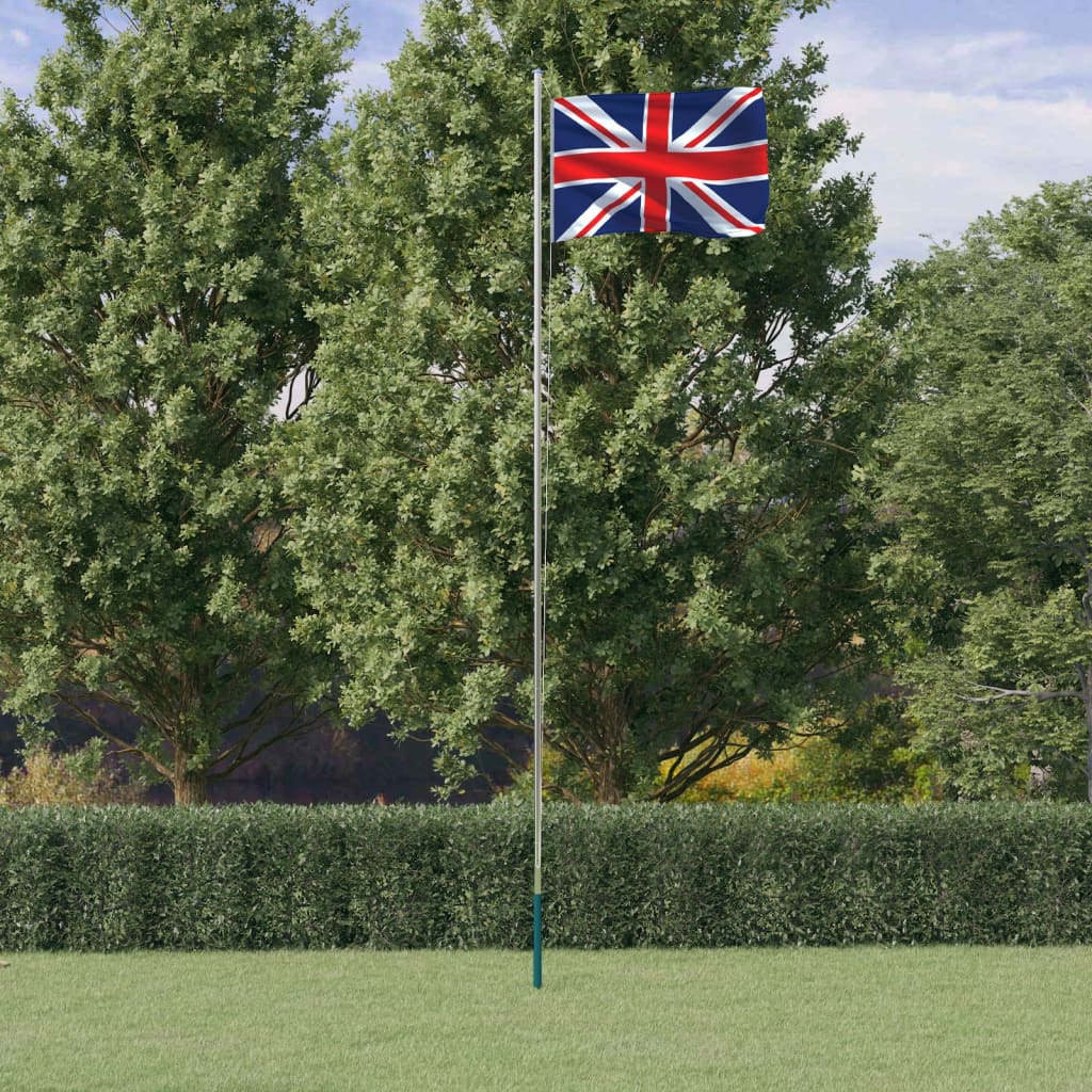 Flag of Great Britain with 6.23 m aluminum pole